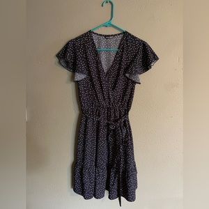 Shein navy polka dot dress